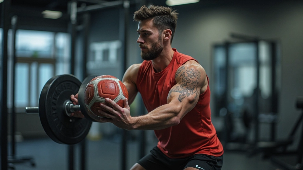 صورة توضح تمارين القوة البدنية والتحمل للاعبي كرة القدم