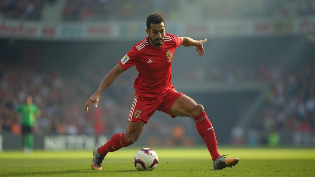 لاعب كرة قدم في وضعية الاستقبال الصحيحة مع فتح الجسم نحو الملعب